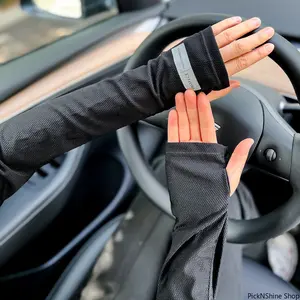 Unisex Cycling Arm Sleeves Ice Fabric Anti-UV Sunscreen Running Cycling Sleeve Outdoor Sport Anti-cursor Arm Warmers