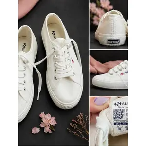 Superga White Low-Top Canvas Sneakers