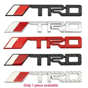 3D Abs Car Trd Emblem Sticker, Rear Tail Trunk Decals, Badge Sticker for Toyota Trd, Chr, Auris, Rav4, Prius, Prado, Hilux, Camry, Corolla, Yaris