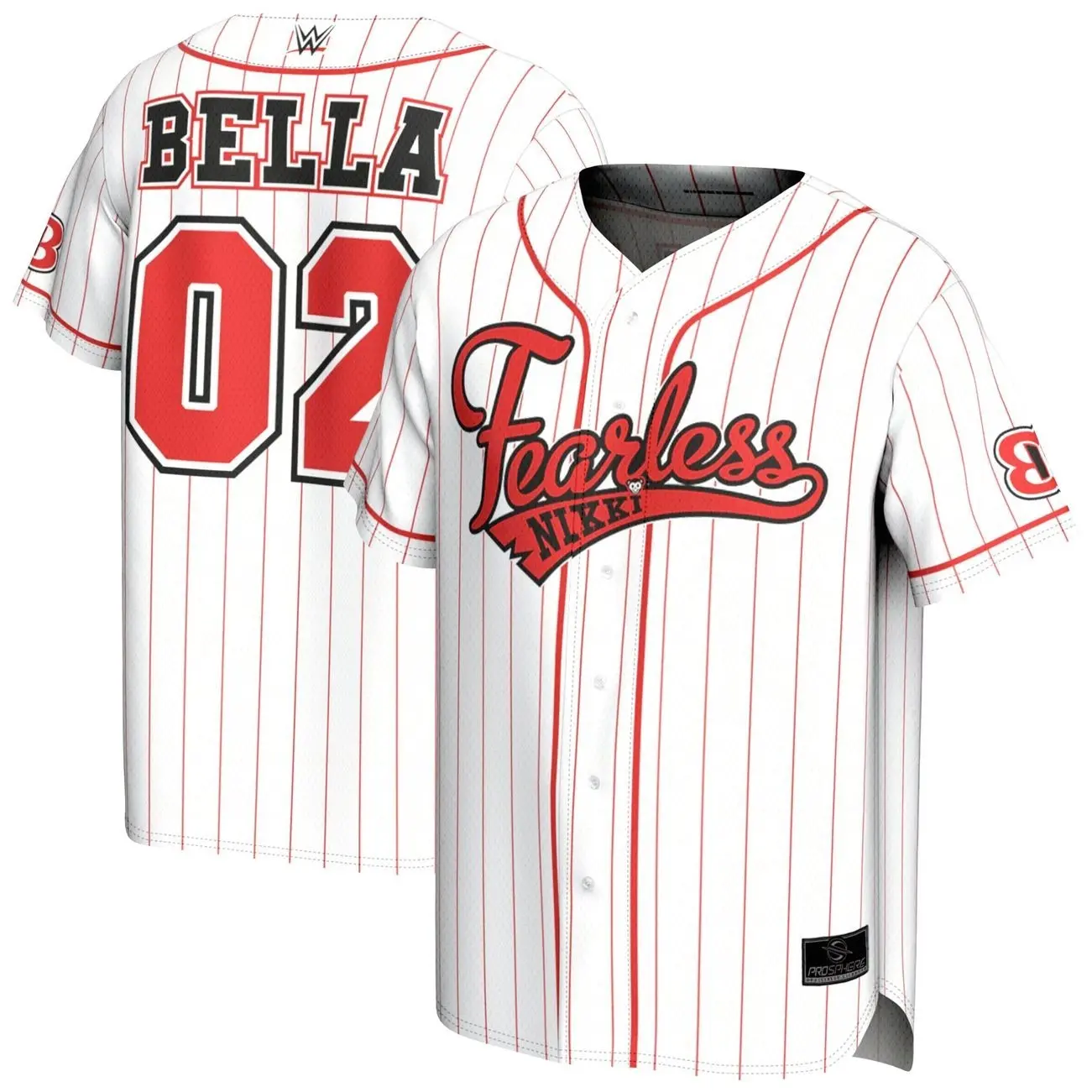 Nikki Bella ProSphere Fearless Baseball Jersey - White