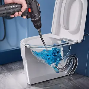 1.5m/5m Electric Drain Auger, Toilet Plunger, Bathroom, Kitchen Drain Cleaner, Spring Toilet Trap, Electric Pipe Unblocker, Home Plumbing Tool