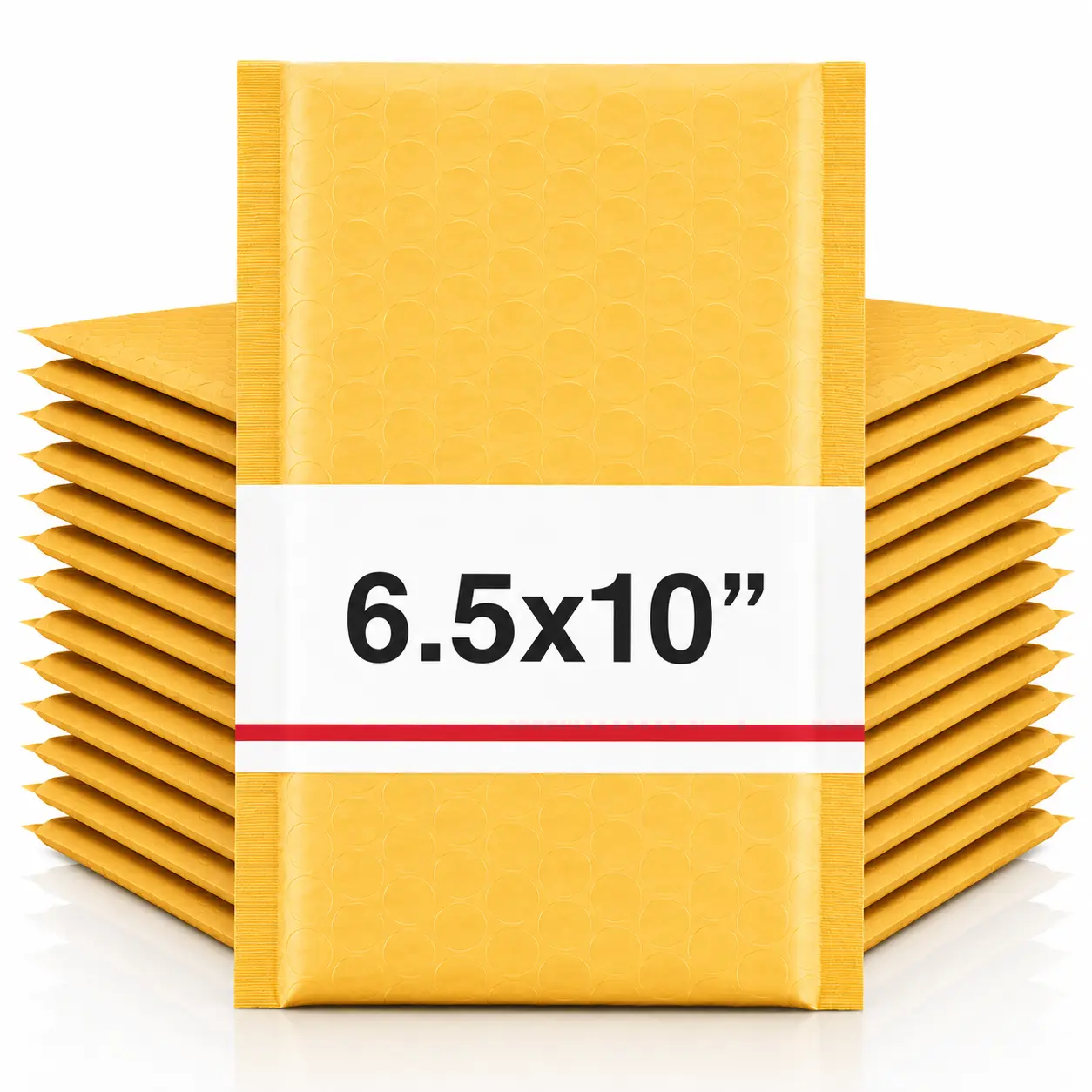 Kraft Padded Bubble Mailers, 6.5x10 Inch Self-Seal Shipping Envelopes with Lightweight Protection, Mailing Bags for Makeup, E-Commerce Businesses, Family