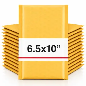 Bubble Mailers 6.5 x 10 Inch, Kraft Padded Mailers, Self Seal Shipping Envelopes, Mailing Bags for Jewelry, Makeup, Clothing, Books, Small Business Supplies