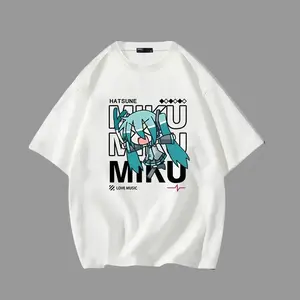Hatsune Miku Chibi "Love Music" Graphic T-Shirt, Anime Vocaloid Streetwear Tee