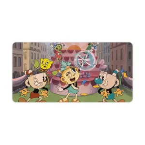 Cuphead Show Mugman Chalice Mouse Pad Extended Gaming No-sliped Large Desk Mat Stitched Edge Keyboard Mat Mousepad
