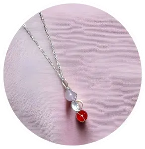 Self Love Healing Crystal Necklace, Rose Quartz, carnelian, Quartz Heart Healing, Love Attraction, Inner Peace, Healing from past relationships ,wire wrapped healing gemstone necklace, crystal combination for self love, self acceptance