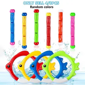 Colorful Pool Diving Toys, Underwater Sinking Throwing Rings and Sticks for Kids Diving Training, Summer Swimming Pool Games, Perfect as Party Favors, Game Props, Holiday Gifts and Birthday Presents, Swimming Pool Set, Swimming Pool Kit