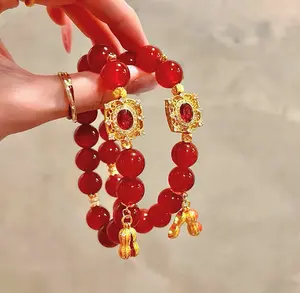 Red Agate Fortune Protection Bracelet | Wealth Attraction | Emotional Harmony | Inner Peace Energy Bracelet