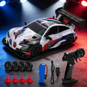 1:24 Scale Remote Control Drift Racing Car, Remote Controlled Car, Multi-Player Battle, LED Lights, Rechargeable, Unisex, Ages 8+, Outdoor & Indoor Play, Rc Cars