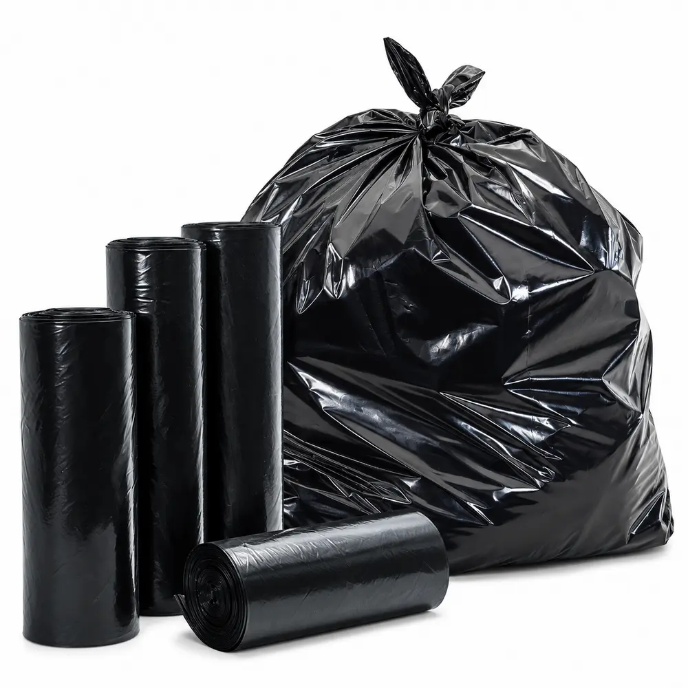 Contractor Trash Bags 40-45 Gallon, 100 Count Heavy Duty Black Garbage Bags 1.7 Mil, 40x46 in for Construction, Yard, Lawn & Commercial