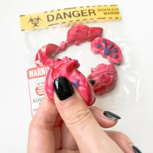 Simulated Organ Squishy Prank Toy, Organ Sensory Toy Sets, Always Returns to its original Shape, Heart Liver Squishy Soft& Sticky Squeeze Toys, Stress Reliever Taba Squishy Gift for kids gift
