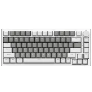 AJAZZ AK820 HP switch wired mechanical keyboard white light full key hot-swappable Gasket structure customized keyboard
