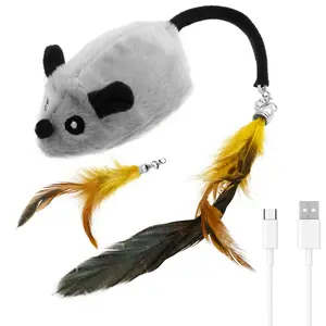 Smart Cat Toy – Remote-Control Plush Mouse with LED Glow