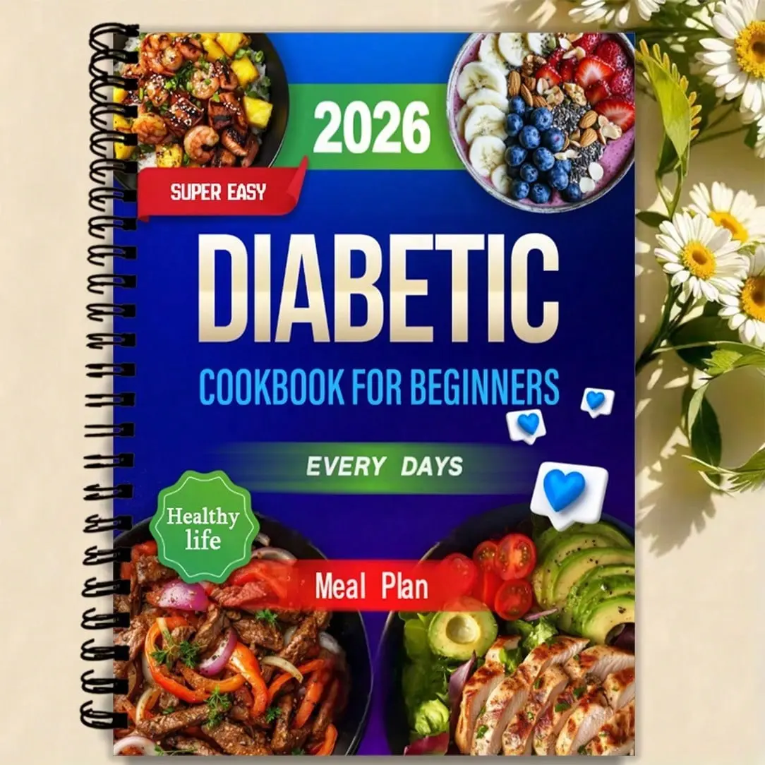 Diabetes Recipe Planner Notepad, Workbook Journal, Blood Sugar Record, Shopping List, Meal Recipes, Menu Planner, Weekly Planning, Diabetic Cookbook for Beginners, 5.5 X 8.3 Inches, Meal Planner Notebook, Ideal Gift, Clinic Use