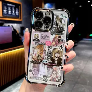 Anime D-Deaths N-Notes Phone Case Casing Suitable for iPhone 17 16e 16 15 14 13 12 11 Mini Pro Max Air X XR XSMAX 8 7 Plus Anti Fall Protection Transparent Soft Back Cover