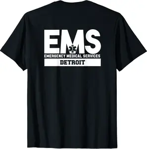 Detroit Michigan EMS Emergency Medical Services EMT Uniform T-Shirt - Farhadheid Shop 74B09C4SPGT3