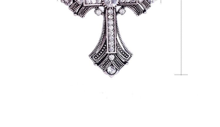 Alloy Crystal Diamond Pendant, Cross Car Ornament, Peace Pendant, Car Interior Decoration