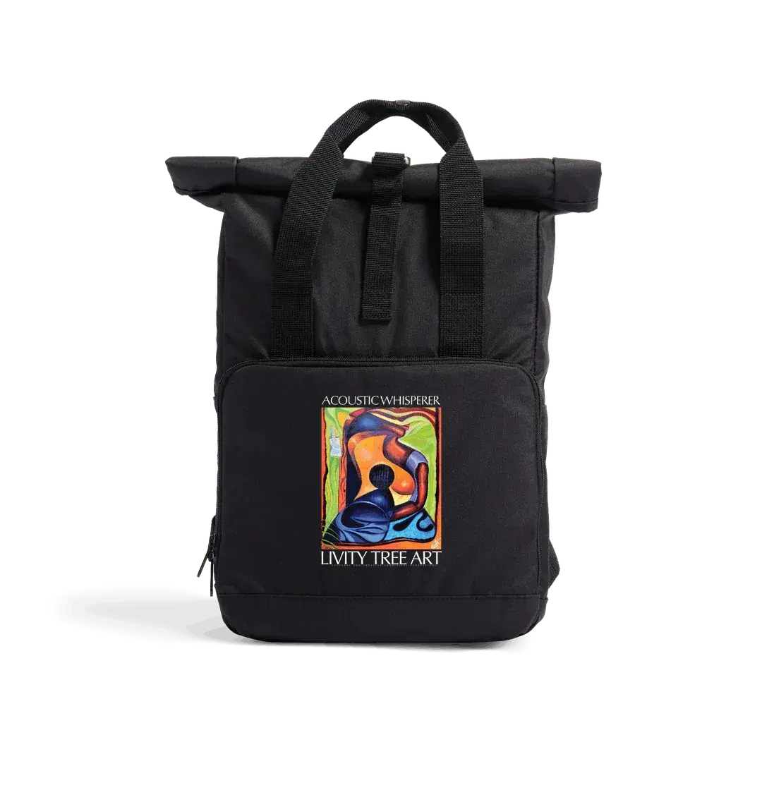 Acoustic Whisperer Recycled Twin handle Roll-Top Backpack