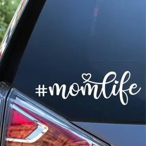 Mom Life Vinyl Car Decal 8” Wide - Perfect for Personalizing Your Vehicle bumper