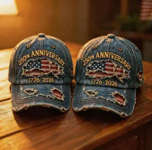 Distressed Vintage 250th Patriotic Baseball Cap - Unisex.Summer vibes