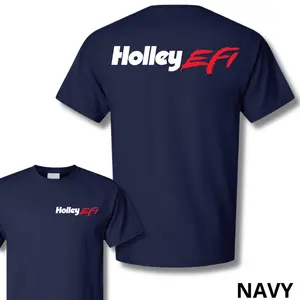 Holley EFI Performance T-Shirt, Classic Black Car Enthusiast Tee, Drag Racing Apparel, Turbocharged Engine Gift for Gearheads