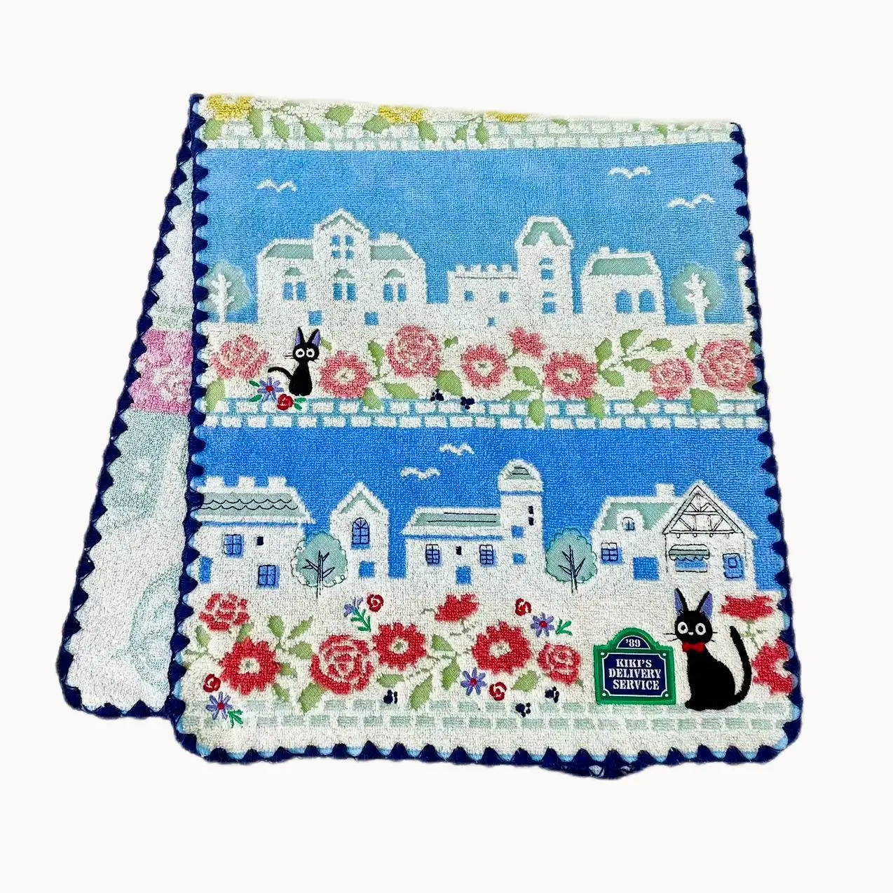Super Soft Cute Detailed Cotton Cat Embroidered Hand Face Towel Coaster Wash Cloth Bathroom Decor