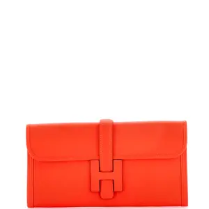 Pre-owned HERMÈS Leather Clutches & Wristlets Hermes Jige Elan Clutch Swift 29 by Rebag
