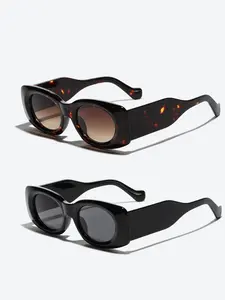 Vintage Tortoiseshell Pattern Sunglasses, Trendy Casual Full Rim Sunglasses for Everyday Use, Fashion Accessories for Outdoor Activities