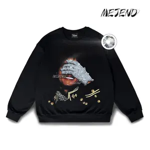 MeJend Unisex Graphic Tees, Mens shirt Casual Crewneck Top, Summer Streetwear Oversized Rhinestone Tshirt, Comfort Womenswear Shortsleeve shirt men gifts Gamis Tropical