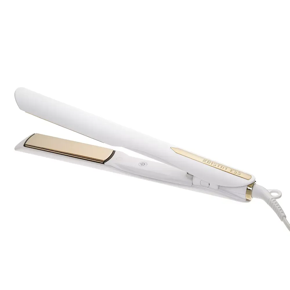 Kristin Ess Titanium Flat Iron Hair Straightener, 2-in-1 Curler for Smooth Styling, 1.25" Ionic Plates with 4 Heat Settings, Even Heat