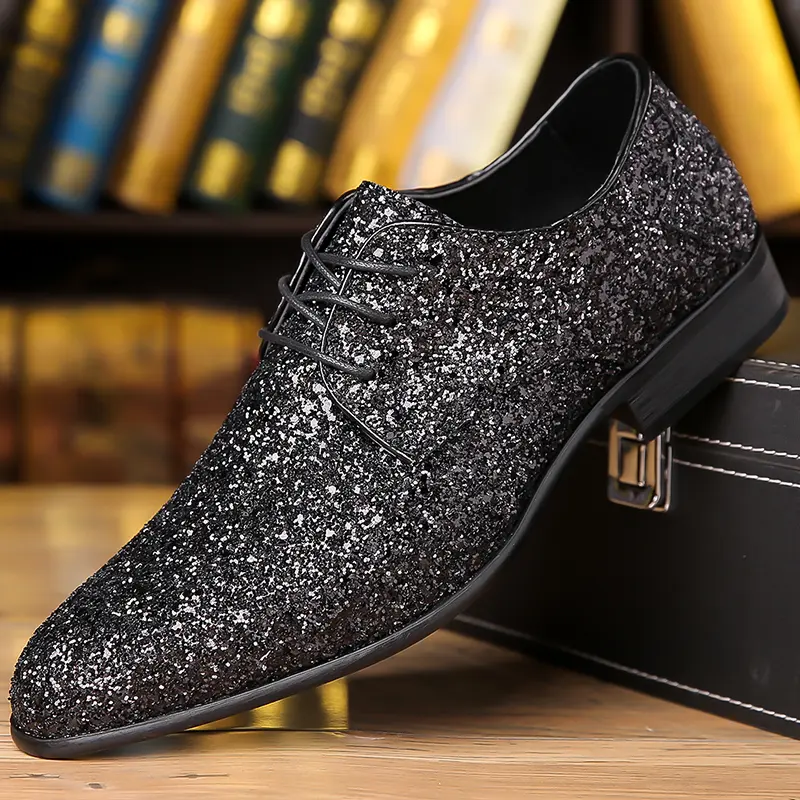black glitter dress shoes Black Rhinestone Loafers​ | Sparkly Flair main image 1