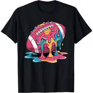 Football Drip For Lineman Wr Qb Rb Ice Cream Sprinkles Shirt T-Shirt