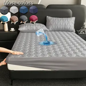 Waterproof Mattress Protector Cover, Thick Design, Silent Bed Sheet, Suitable for Single and Double Beds, Bedroom, Hotel, Travel, Mattress Pad