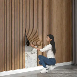 Self-Adhesive 3D Grid Wall Sticker, 300cm X 40cm, Thick Durable Material, Vintage Wood Texture, Easy Install, Washable, Cuttable, for Bedroom, Living Room, Office, Wood Grain Wallpaper