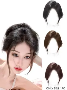Women's Synthetic Bangs Wig, Natural Puffy Design, Increase Hair Volume, 3D Lift, Invisible Seamless Water Wave, Synthetic Curly Wavy, Daily Wear, Synthetic Extensions