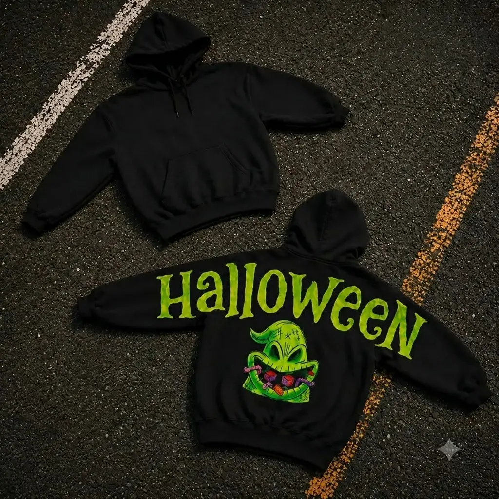 Retro Boogie Halloween Shoulder-to-Shoulder Back Lettering Sweatshirt Hoodie, Spooky Season, Gift for Him and Her, Tiktok Shop