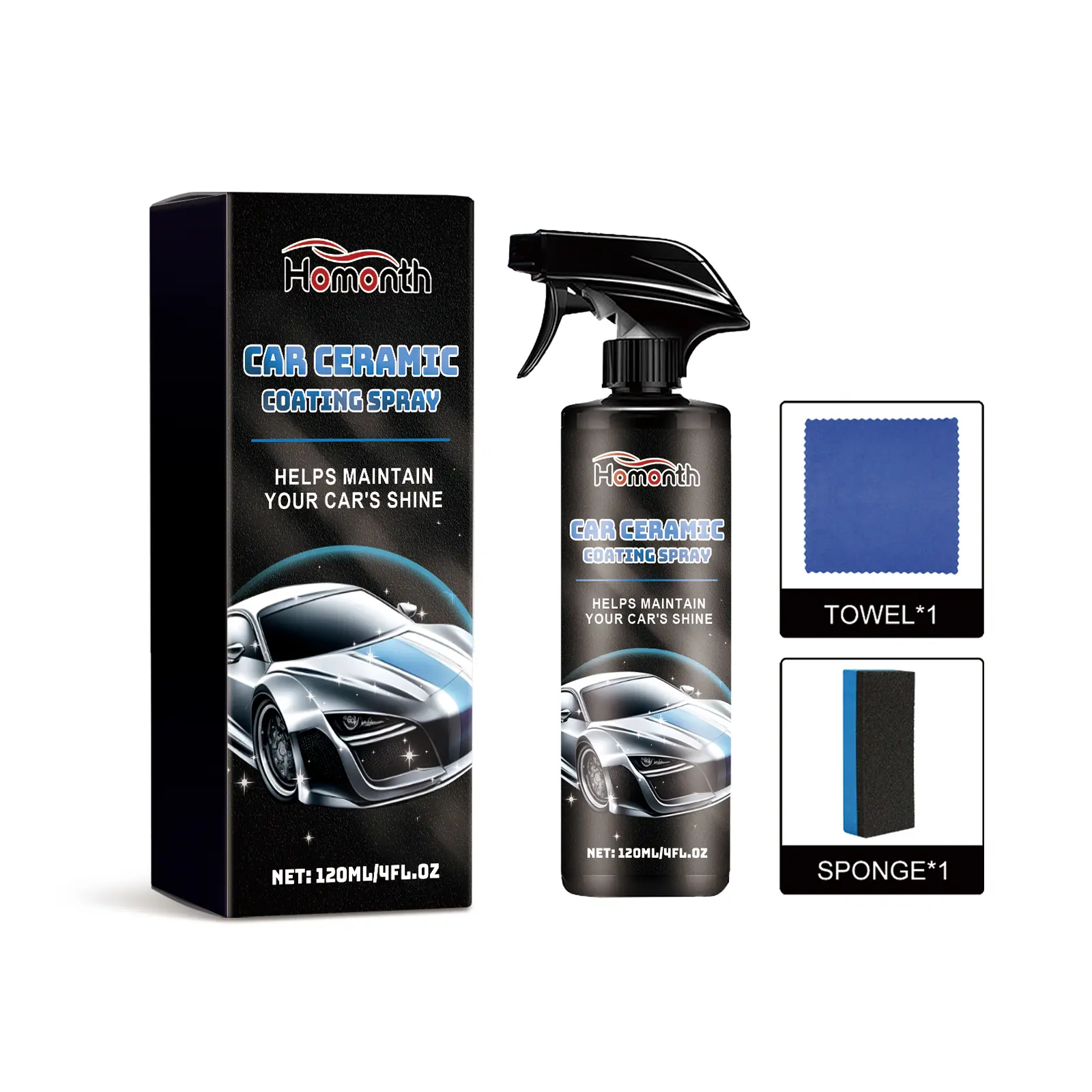 Homonth Car Ceramic Coating Spray Car Refurbishment Car Paint Brightening Stain Removal Polishing Refurbishment Ceramic Spray