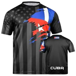 USA & Cuba Flag Mix Soccer Jersey, Cuba Soccer Jersey, Soccer Jersey For Men Women Youth and Kids