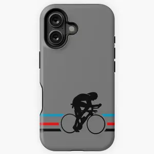 Cycling sport drawing iPhone Case Compatible with iPhone X, 11, 12, 13, 14, 15, 16 & more