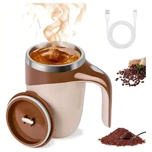 Automatic Self Stirring Coffee Mug Rechargeable Magnetic Mixing Cup Stainless Steel Insulated Mug with Lid for Protein Powder, Tea & Hot Chocolate ,coffee