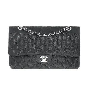 Pre-owned CHANEL Caviar Crossbody Bags Classic Double Flap Medium