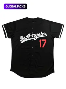 Men's Los Angeles #17 Baseball Jersey, Casual Sporty Short Sleeve T-Shirt, Athletic Tops, Available in 4 Colors, Daily Wear Sportswear