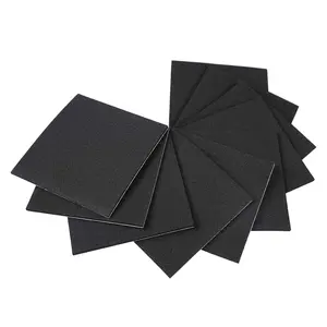 10 count Adhesive  Padding 1/8 in Thick X 4 in X 4 in,Closed Cell  Sheets Neoprene Rubber Self Stick Pads Anti Vibration Pads,Black (4in x 4in x 1/8in, 10 count)