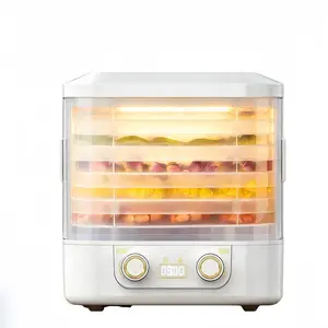 5-layer food dehydrator with temperature control, household dried fruit machine, visual grid, uniform drying, adjustable height, electric food preserver, suitable for dehydrating fruits, scented tea, dog snacks, dried fish and other items bpa-free tray