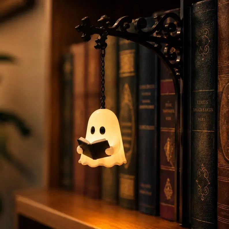 Library Lantern – Mini Bookshelf Lamp, Fantastic Shelf Decor, Warm and White LED Bookshelf Lamp