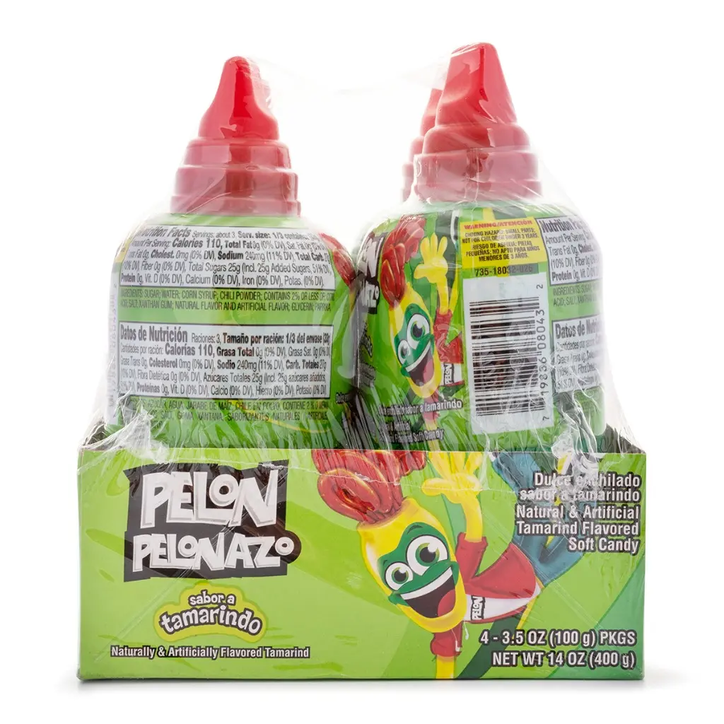 Pelon Pelonazo Tamarind Soft Candy 400g - Mexican Classic Jumbo Size Sweet Snack Bonbon 4 Pack 3.5oz Each