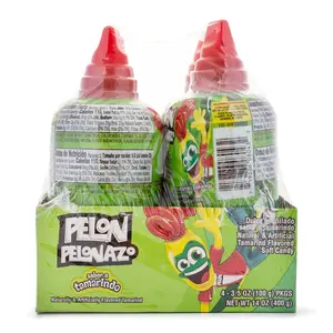 Pelon Pelonazo Tamarind Soft Candy 400g - Mexican Classic Jumbo Size Sweet Snack Bonbon 4 Pack 3.5oz Each