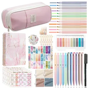 Bible Study Supplies Diary Kit, Office School Supplies, Cute Stationery Set, 1 Set Including Notebook, Pen Case, Labels & Highlighters, Bible Study Group Essentials, Gift for Women