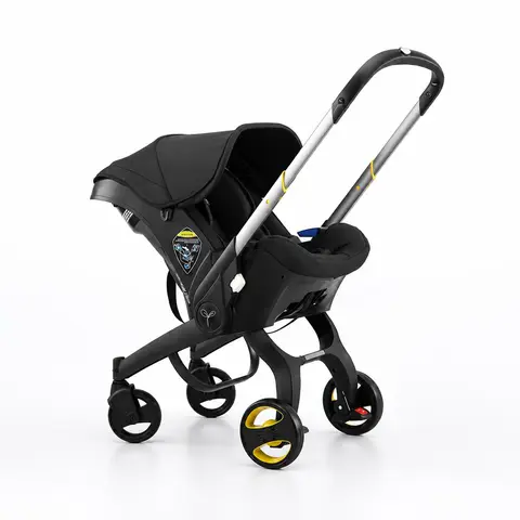 Unisex Multifunctional Foldable Baby Stroller - Fast Compact Folding System Pushchair, Linen Fabric, Breathable Padding, Dual-Facing Adjustable Seat Design, Durable Metal Frame, Aluminum Alloy Build, Infant Car Seat Compatible for 6-9 Months Outdoor Use