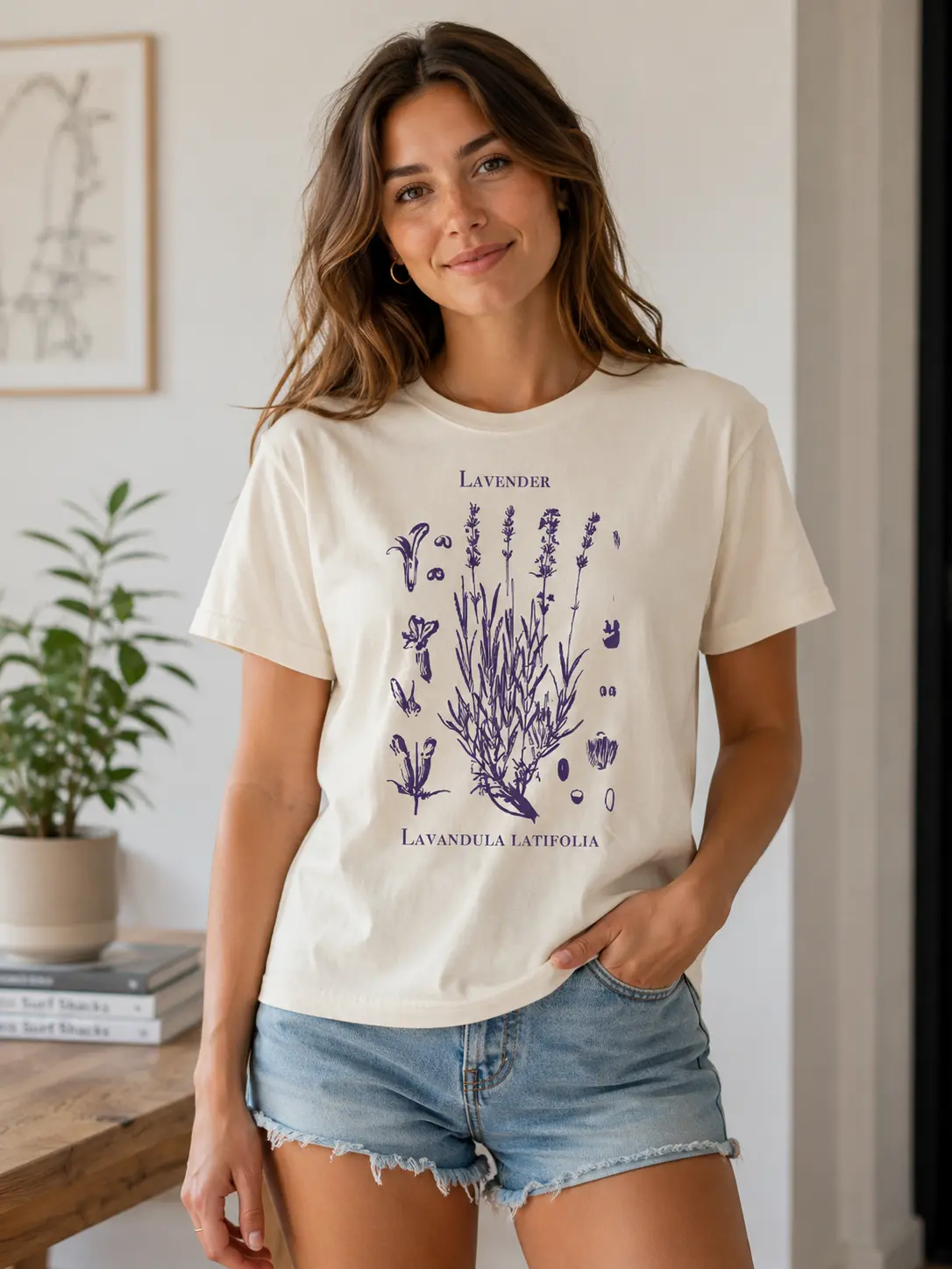Retro Lavender Graphic T-Shirt, Vintage Lavender Flower Shirt, Cottagecore Wildflowers Nature Tee, Botanical Aesthetic Shirt, Gift for Men & Women